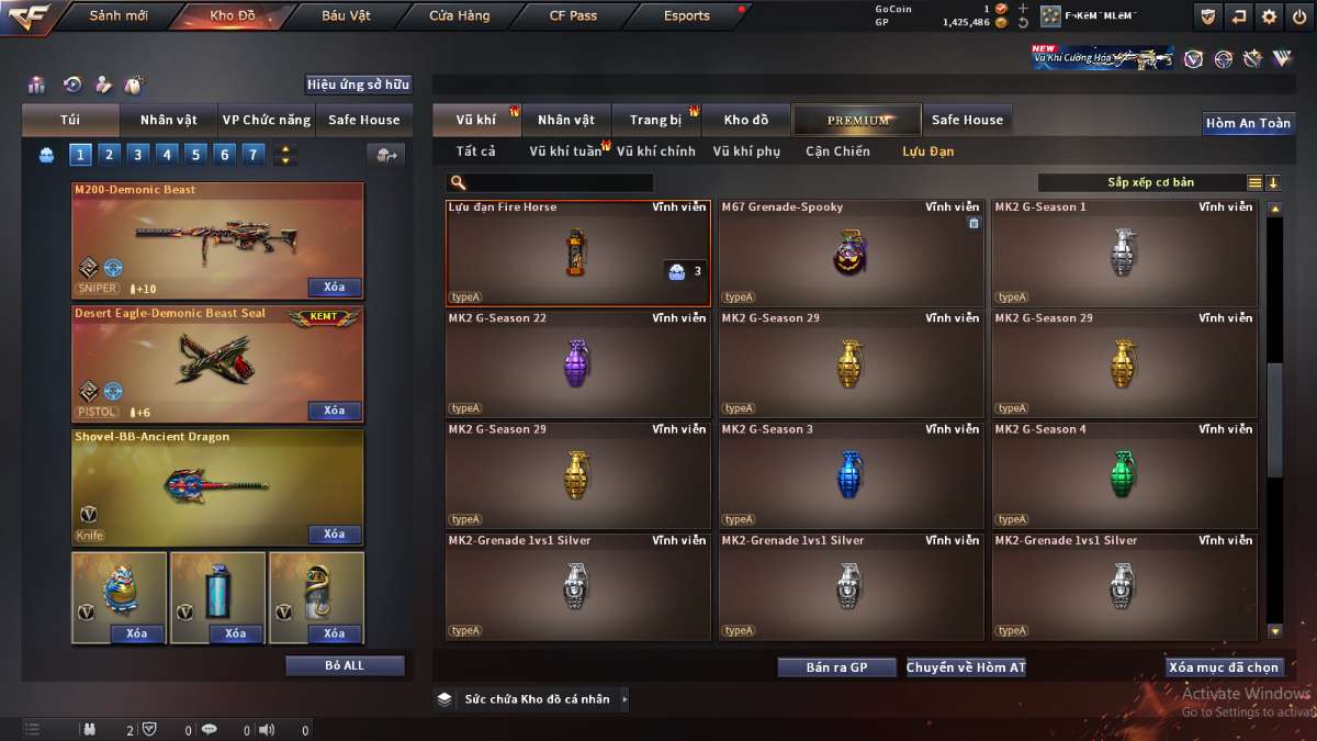 shop acc cf uy tin gia re